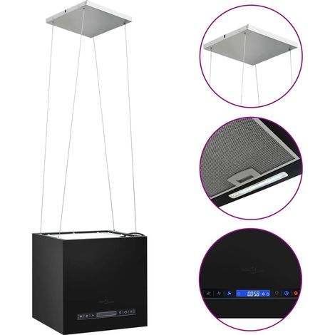 Maison Chic – Hotte îlot silencieuse 37 cm – Écran LCD tactile – Débit d'air 756 m³/h – Filtre à graisse 3 couches – Lumières LED intégrées (1/5)