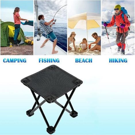Tabouret Pliant Portable - - Mini Tabouret de Camping - 150 kg - Tissu Oxford 600D - Sac de Transport (1/4)