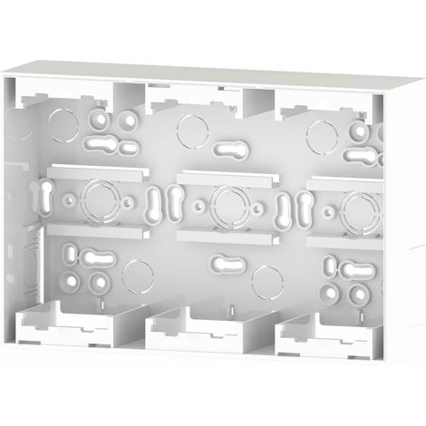 IluminaShop - Puesto de Trabajo Caja de Montaje de Superficie para 6 Modulos 45x45 (1/3)