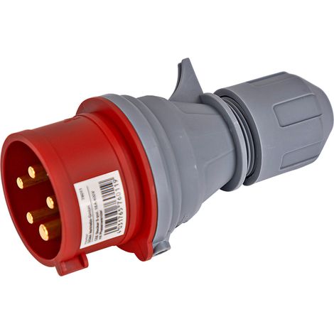 CEE Stecker 5-pol. 16A 400V IP44 mit Phasenwender Starkstromstecker (1/3)