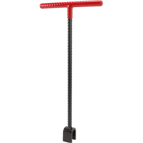 Clé de vanne de sécurité en forme de T, outil polyvalent pour robinet d'arrêt principal d'eau, rouge, avec protection en mousse de perles sur la tête (à confirmer à la commande). (1/5)