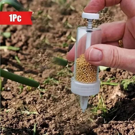 (Rouge) 1 distributeur de graines portatif - Semoir manuel de précision avec tube transparent et poignée ergonomique, en plastique durable pour le jardin