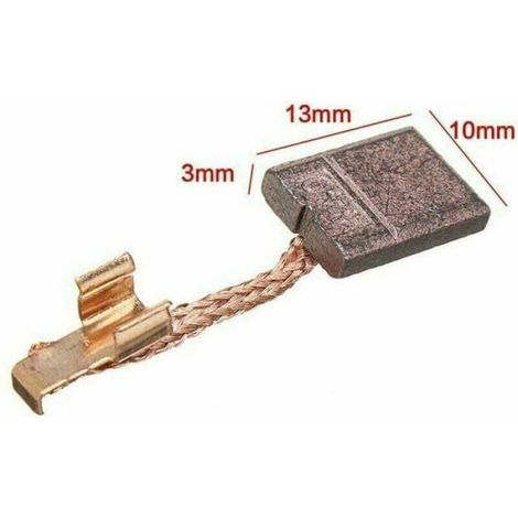 Balais de charbon pour moteur - - Compatible Makita CB-440 - DHP456 - DDF456 - BDF452 - DTD14 - 13x10x3 mm (1/4)