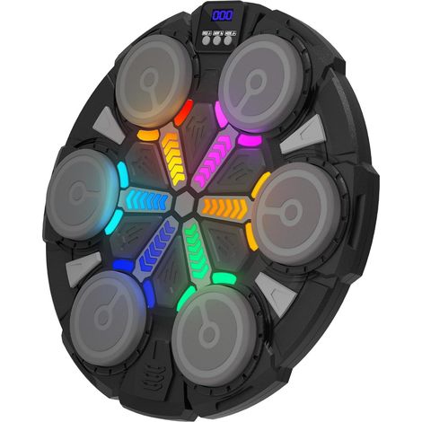 Machine De Boxe Musicale Intelligente Bluetooth Murale avec Gants, 3 Modes, Vitesse RéGlable+lumière LED, Boxing Machine pour L'EntraîNement De Boxe des Enfants et des Adultes à Domicile (1/5)