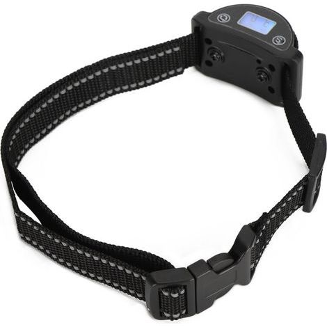 Collier de dressage pour chien rechargeable avec écran LCD, anti-aboiement automatique et répulsif sonore. (1/5)