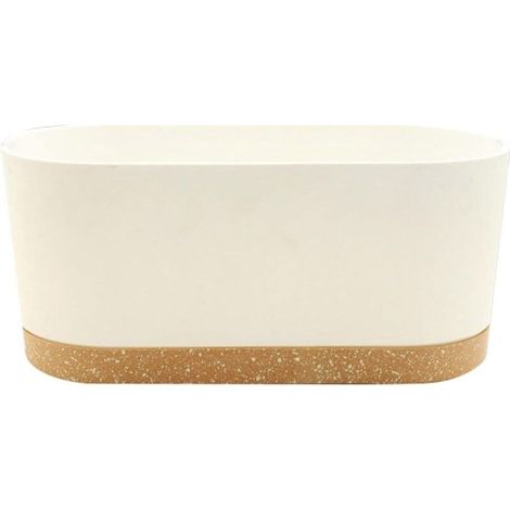 Planteur rectangulaire, jardinière en plastique, jardinière pour légumes, balcon, jardinière simple, chambre à coucher balcon salon jardinière (blanc, A)40 x 17,8 cm (1/5)
