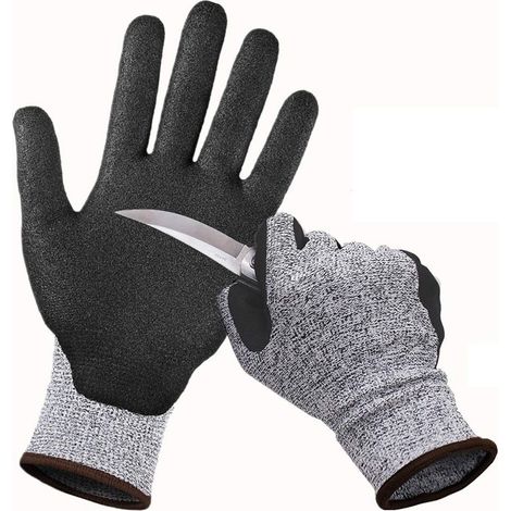 Gant Anti-Coupe Niveau 5 - Maille Métallique Acier Inoxydable Et Polyéthylène Haute Résistance - Cuisine Boucherie Huîtres Poisson Jardin - Unité (1/5)