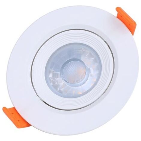 LED-Spot – Geeignet für Badezimmer, Küchen etc. – Durchmesser der Front: 99 mm, Ausschnitt: 85–89 mm, warmes Licht – 5er-Pack (1/4)