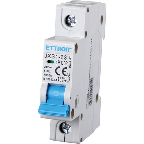 ETTROIT Interrupteur thermique magnétique 1P 32A courbe C 220V 6KA - JX113260