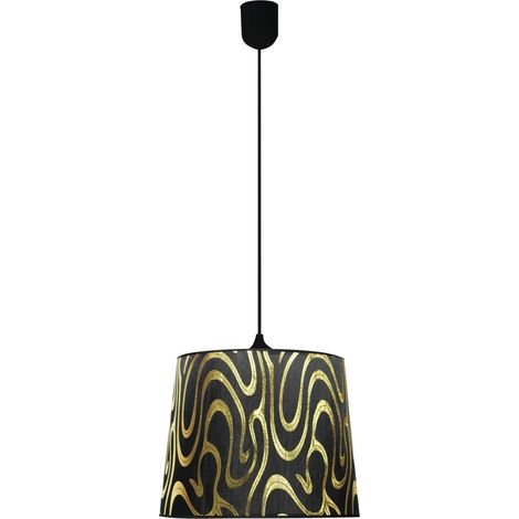 Suspension Candellux Tiger doré/noir métal Ø26 E27 (1/2)