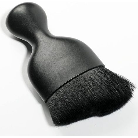 Brosse de nettoyage pour intérieur de voiture, brosse de nettoyage à poils doux, brosse de nettoyage pour tableau de bord (noire) (1/4)