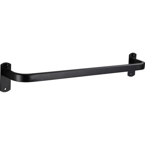 Porte-serviettes en aluminium noir espace porte-serviettes porte-serviettes de bain pour toilette de salle de bain (couche unique 30cm) (1/3)