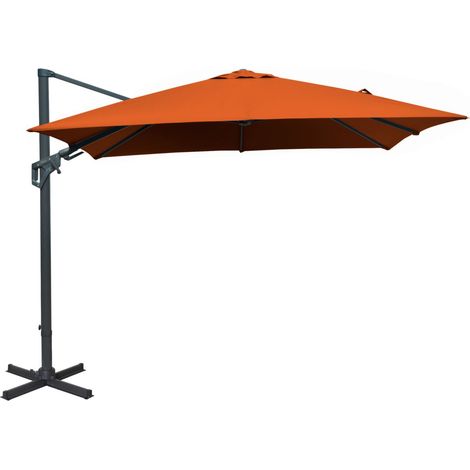 PROLOISIRS OMBRELLONE PARASOLE INCLINABILE NH 3X3MT CON MANIGLIA GRIGIO E VERDE SIENA, ARREDO