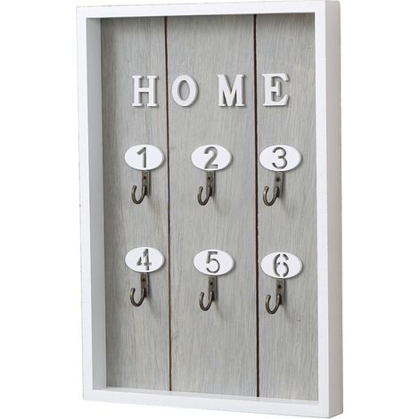 Décoration murale de porte créative sans poinçon de style nordique - Support de stockage de clés suspendu - Porte-clés d'entrée murale - Organisateur multifonctionnel pour rangement des clés et décora (1/4)