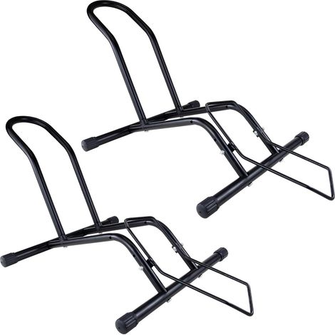Béquille de vélo professionnelle au sol - Support autonome - Support de montage pour VTT, vélo de route, VTT - Noir (1/5)