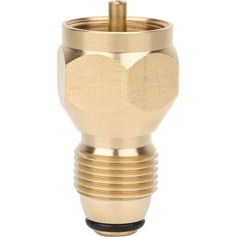 Gaskartuschen-Nachfülladapter – Edelstahl – 7/8"-14 UNF Linksgewinde außen – 1"-20 Innengewinde – Für Grill und Camping – 1 Stück (1/5)
