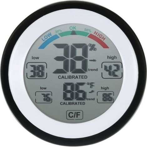 Thermometer-Hygrometer – SNAKIOX – 430 – LCD – Kabellos – Schwarz (1/4)