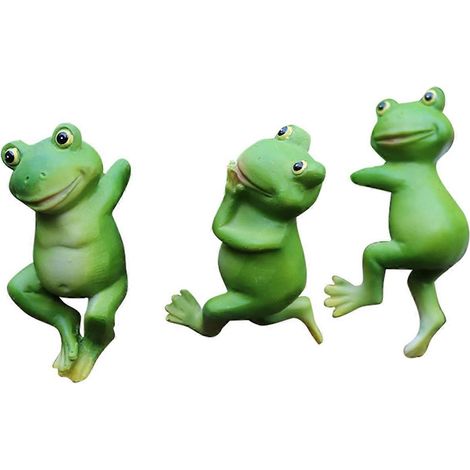 Figurines de grenouilles à suspendre, statues décoratives pour pots de fleurs. (1/5)