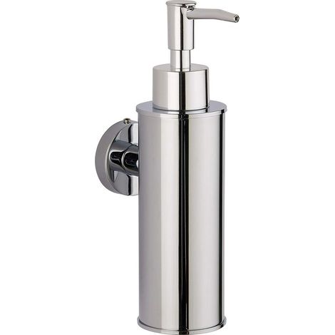 304 Stainless Steel Wall Mounted Soap Dispenser for Decoration (Round, Chrome) (1/5)