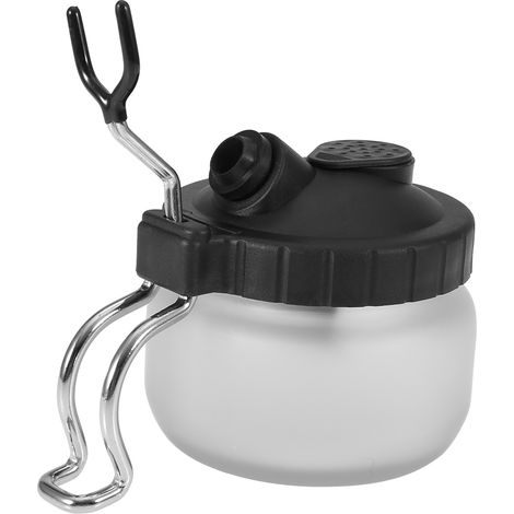 Pot de Nettoyage pour Aérographe avec Support, Bouteille de Peinture, Aiguille, Buse et Pinceaux de Nettoyage (1/5)