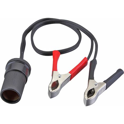 Prise allume-cigare vers pinces de batterie, pince de borne 12V sur adaptateur femelle, rallonge (1/5)