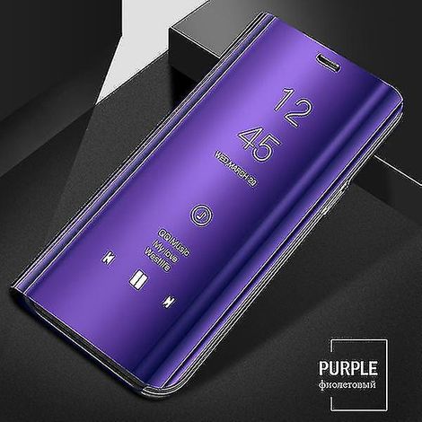 Coque Magnétique Flip pour Huawei P40 P30 P20 Lite P10 Mate 30 20 Honor 20 10 9X Pro P Smart Z Y9 Prime 2019, Étui Cuir Premium avec Miroir Intelligent, Protection Complète