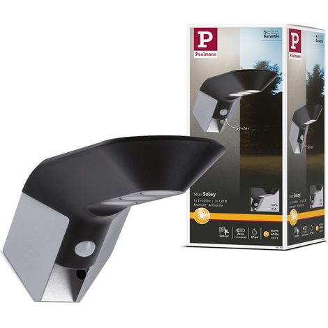Paulmann 942.5 Soley Lampada da Parete a Led Per Esterni, Incl. 1 x 1.22 Watt Antracite Plastica 3000 K Bianco Caldo, 1.22 W (1/5)