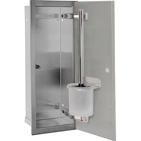 Niche à encastrer pour WC acier inoxydable à carreler Flat 450 1 porte à droite