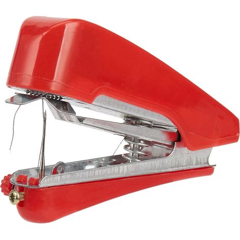 Mini-tragbare Handnähmaschine, ideal für Reisen und schnelle Reparaturen, kompaktes Handnähgerät für Stoffe, kabellos, bequem überallhin mitzunehmen. (1/5)