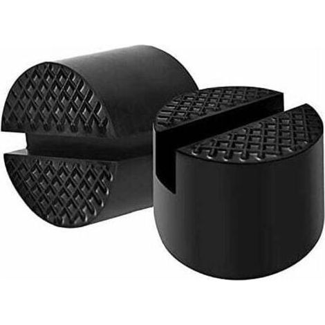 Pair Bloc de Caoutchouc Tampon Cric Hydraulique Auto Coussin Cric de Voiture Élévateurs Auto Solide Protéger Le Bas de Caisse Lors du Levage de la Voiture Diamètre de 48mm, (Noir,2pcs) (1/5)