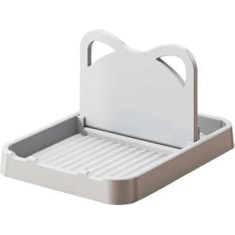 Repose-cuillère avec porte-couvercle, support de cuillère pour plan de travail, gris (1/5)