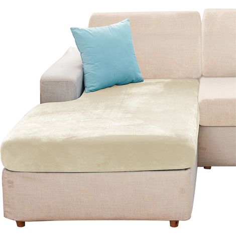 Bezug für ein CHAMBERS-Bett, Sofa oder Ecksofa, Samt, Creme