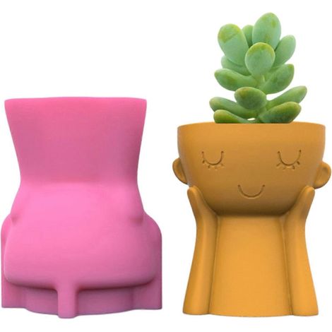Moule en résine pour pots de fleurs, moule en béton pour plantes succulentes, moule pour porte-stylos, bricolage
