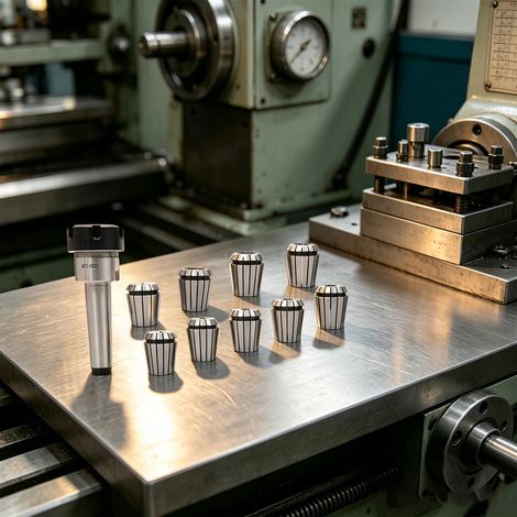 YISSALE-Mandrin porte-pince ER32 M12 MK3/MT3 - Jeu de 9 pinces ER32 2-20 mm pour fraises - Acier à ressort de haute qualité - Collet Chuck ER32 - Pinces élastiques ER32 (1/5)