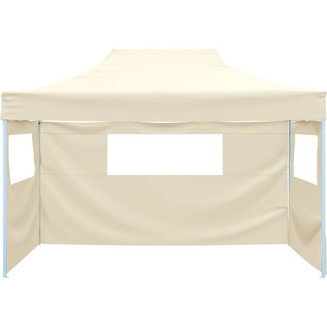 vidaXL Party Tent Folding Cream 280 x410 x 315 cm Oxford Fabric (1/4)