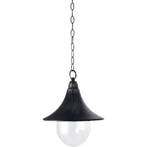 Lanterna Galatea con catena Nera 26xH36cm in alluminio pressofuso