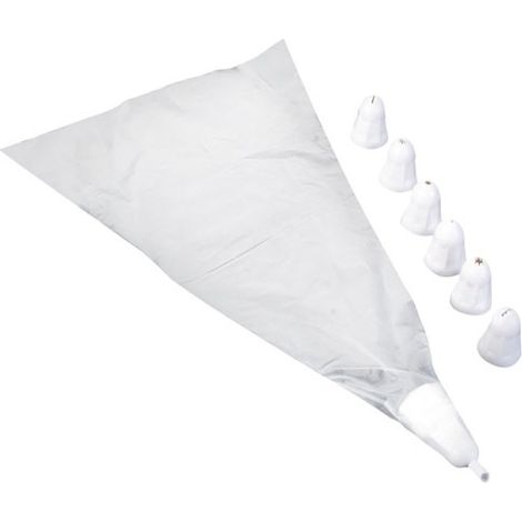 Lot De 3 Poches à Douilles Jetables + 7 Douilles - Metaltex