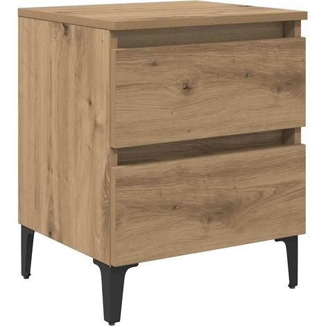 Maison Exclusive - Armario de Noche Roble artisan 40 x 35 x 50 cm