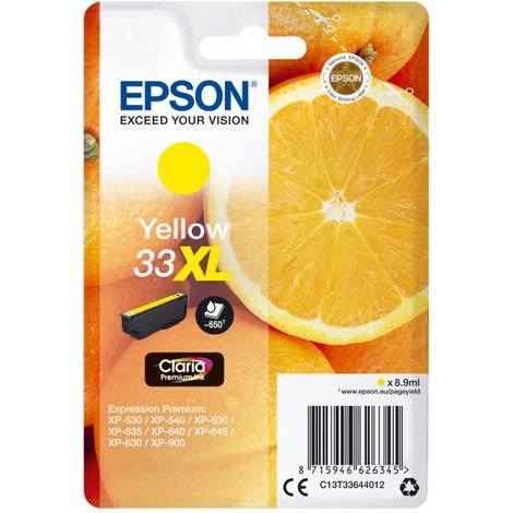 Epson Oranges C13T33644012 cartuccia d'inchiostro 1 pz Originale Resa elevata (XL) Giallo (1/4)