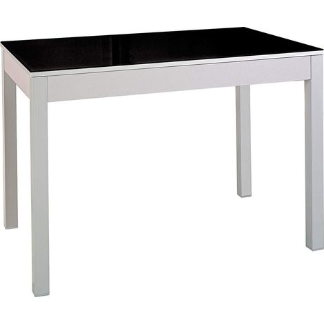 Table Extensible de Cuisine, métal, Noir, 110 x 70 cm (1/4)