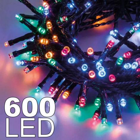 TrAdE Shop Traesio - Catena Luminosa 600 Luci Led Lucciole Multicolore Rgb Con Controller Uso Interno - (1/3)