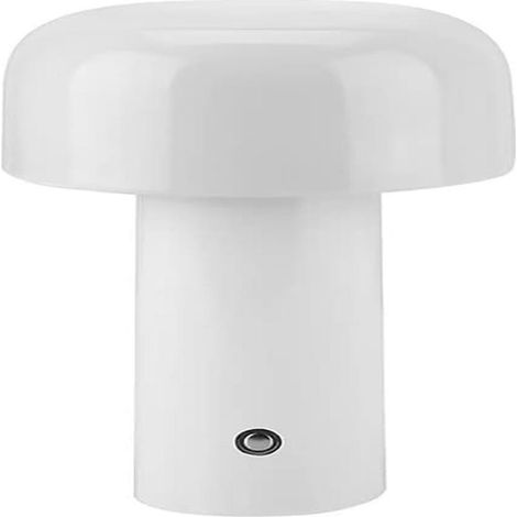 Lampe de table LED sans fil et rechargeable en forme de champignon, avec 3 niveaux de luminosité et commande tactile, idéale pour la chambre et le bureau. (1/5)
