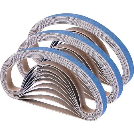 Schleifbänder 10 x 330 mm, 30 Stück, Körnung 400, für Bandschleifer für Metall und Holz (1/5)