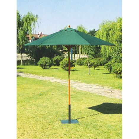 C OMBRELLONE IN LEGNO TONDO PALO 38 D 250 CM VERDE- 1,0 pz