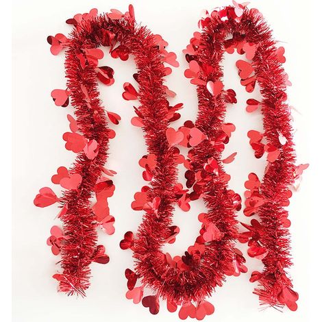 Guirlande Métallique En Forme De Cœur - Décoration Murale Et Plafond - Pour Intérieur - 90 cm × 9 cm - 1 Pièce (1/5)