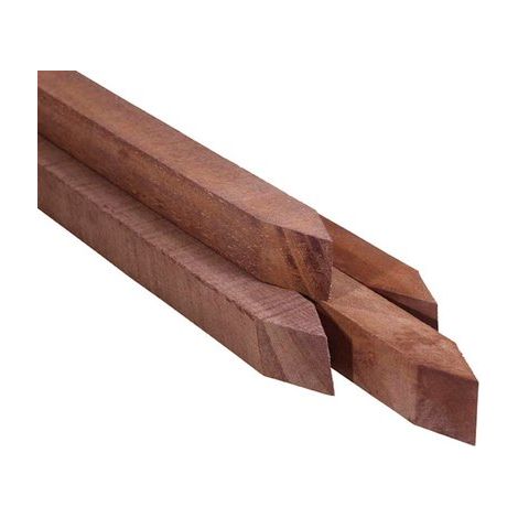 Poteau en bois dur Azobe 4 x 4 x 80 cm À l'unité (1/5)