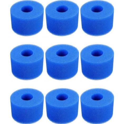 ALLIANDIS9 Pièces Filtre Piscine, Cartouche de Filtre en Mousse, Mousse pour Filtre Piscine, Réutilisables et Lavables, Filtre en Mousse pour Spa, Piscine (1/4)