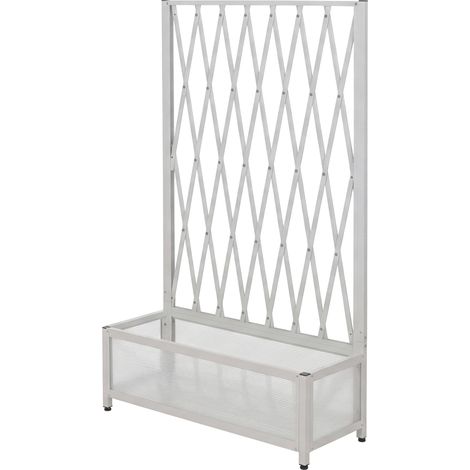 Treillis en aluminium HWC-G21, treillis en ciseaux pour jardiniéres et pots de fleurs, acier 152 x 9 (1/5)