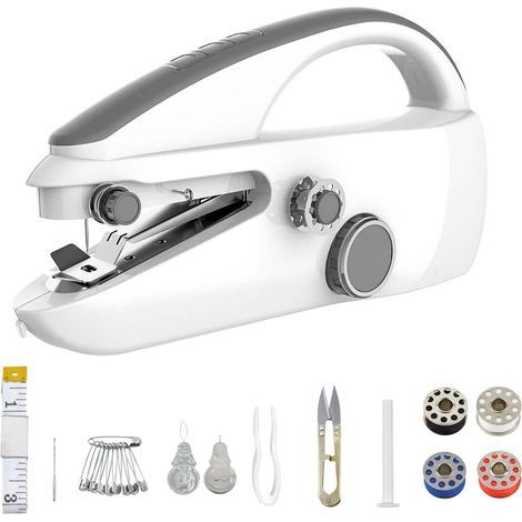 Hand Sewing Machine Mini Portable Electric Sewing Machine for Beginners, Adults, Kids, Girls and Adults, Easy to Use and Quick to Sew, Suitable for Clothes, Fabrics (1/5)