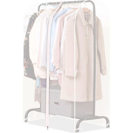 Bolsas translúcidas de 110 cm para guardar ropa, antipolillas, con cremallera, resistentes a la humedad y al polvo. (1/5)